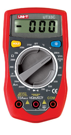 新型掌上數字萬用表UT33C優(yōu)利德UNI-T 新型掌上數字萬用表UT33C